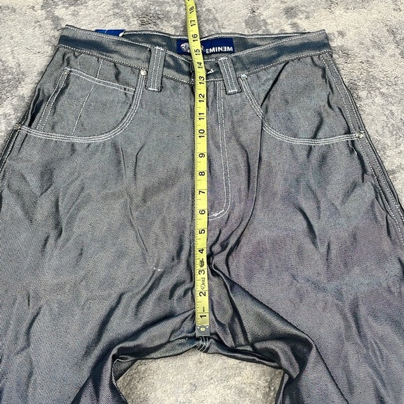 Vintage Deadstock Slim Shady Eminem 90s Baggy Wide Leg Carpenter Jeans Silver 30 - Picture 11 of 16